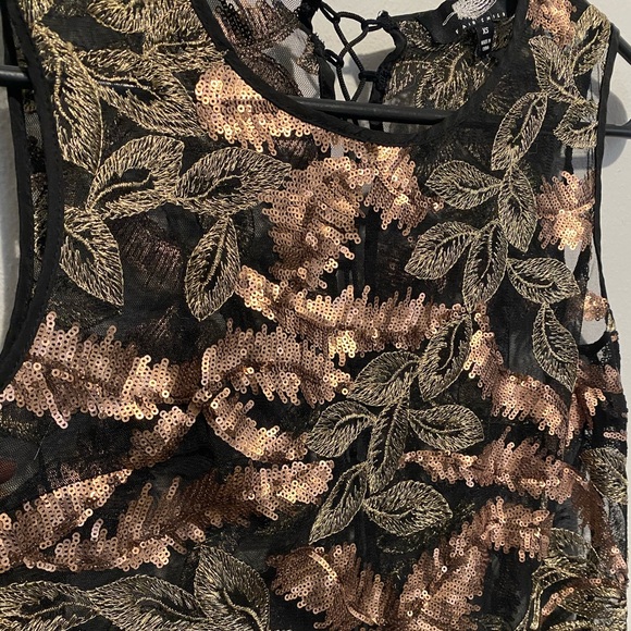Gold and bronze sequin top - Picture 2 of 4